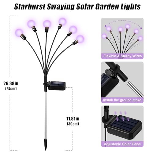 Solar Garden Lights Outdoor Waterproof (4 Count)