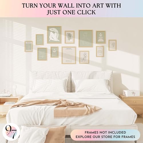 Sage Green Wall Art (12 Count)