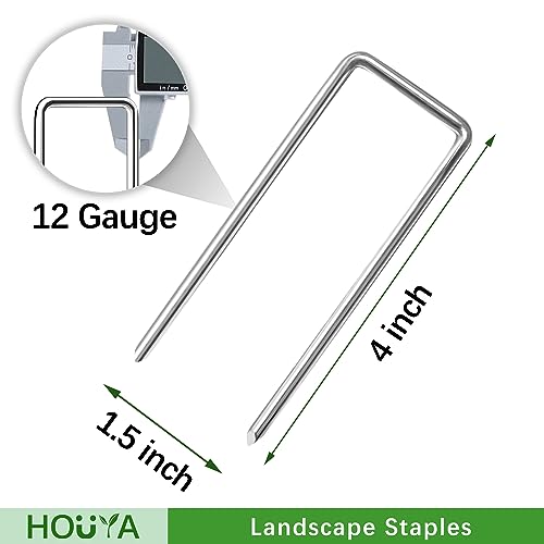 50 Pack Landscape Staples 4 Inch 12 Gauge Garden Stakes (59 Count)