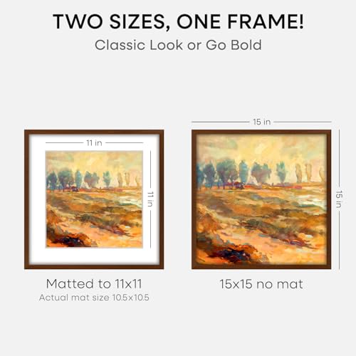 15x15 Brown Oak Picture Frame