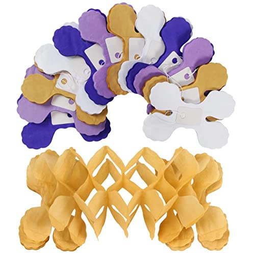 Purple Gold Party Decorations Garland Streamers (12 Count)