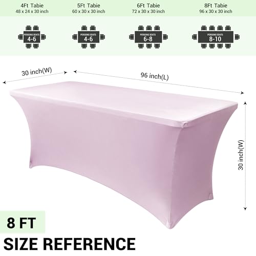 8ft Stretch Spandex Table Cover (2 Count)