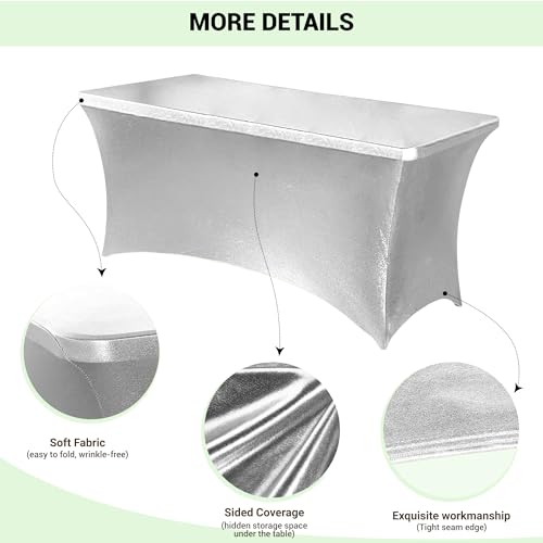 6ft Stretch Spandex Table Cover (2 Count)