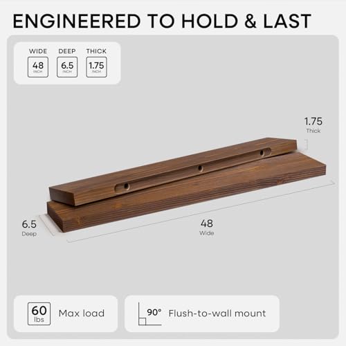 48 Inch Floating Shelves (3 Count)