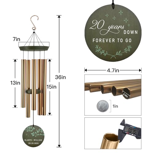 Personalized 20th 50th Anniversary Wind Chime