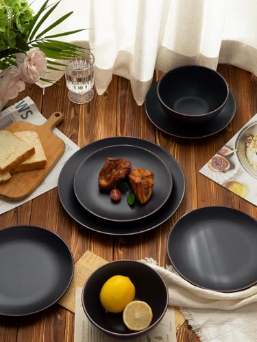 Venus Ceramic Plates and Bowls Sets (18 Count)