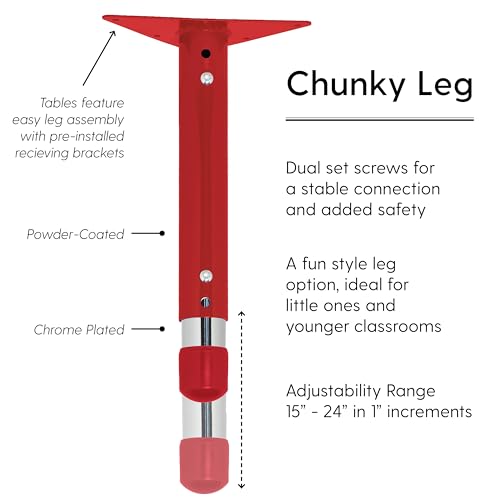 FDP 24" x 72" Rectangle Table with Chunky Legs