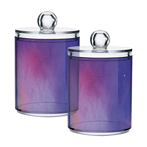 Galaxy Purple 2PCS Airtight Transparent Glass Storage Jar (2 Count)