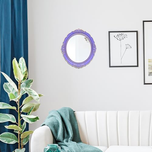 14.8 x 13.1 inch Oval Wall Mirror Vintage Style