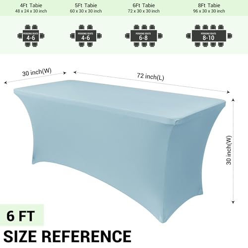 6ft Stretch Spandex Table Cover (2 Count)