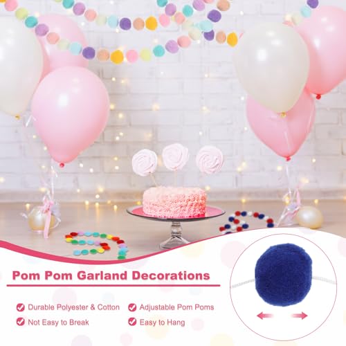 26Ft Pom Pom Garland Decorations