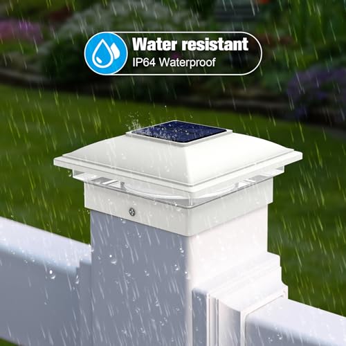 White Solar Post Cap Lights (8 Count)