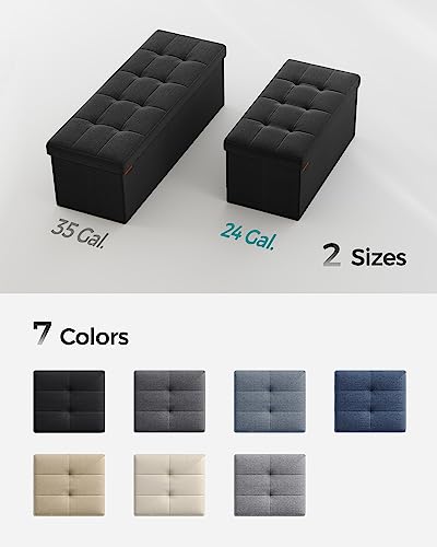 30 Inches Folding Storage Ottoman Bench