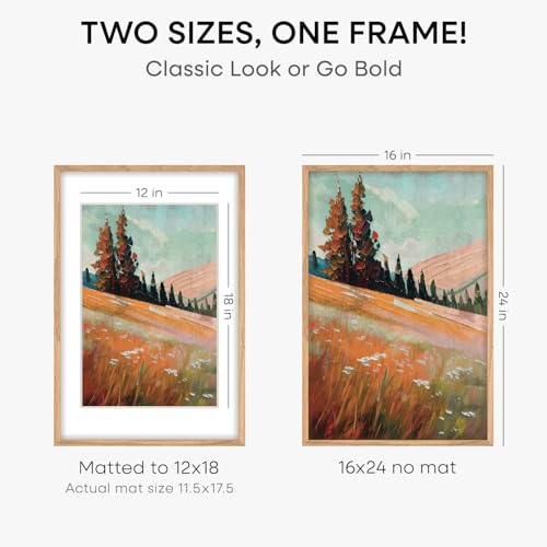 16x24 Natural Oak Picture Frame