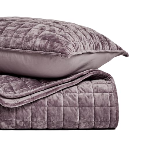 Channel Box Stitch Velvet Quilt Set