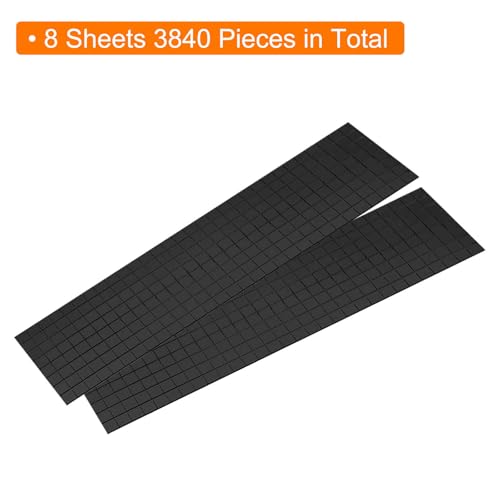 Mirror Mosaic Tiles 5x5mm Square Black 8 Sheet 3840 Pcs (3840 Count)
