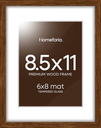8.5x11 Brown Oak Picture Frame