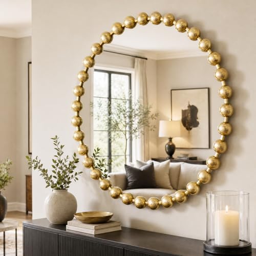 36 inch Gold Round Mirror
