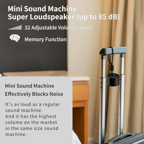 Mini Portable Sound White Noise Machine Baby Patter for Sleep with 30 Soothing Sounds for Baby Kids Adults 32 Volume Levels Sleep Soother Auto