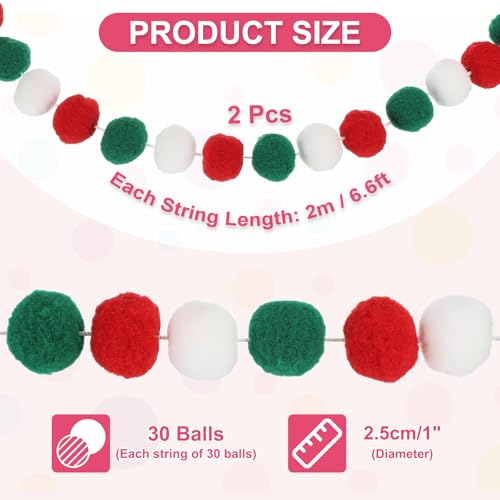 13Ft Pom Pom Garland Decorations