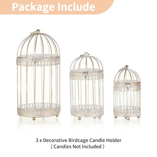 Decorative Candle Lanterns White (3 Count)