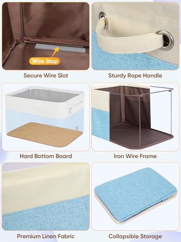 3 Pack Fabric Closet Storage Bins for Shelves (3 Count)