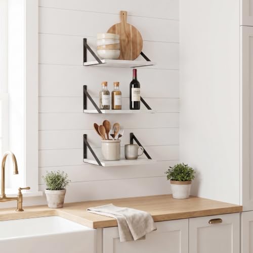 White Floating Shelves Set of 3