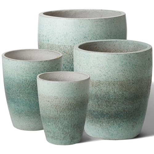 Bullet 11.5 in. Coastal Splash Ceramic Round Planter