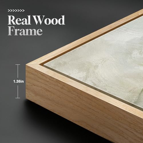 Framed Sage Green Abstract Landscape Wall Art for Bedroom (3 Count)