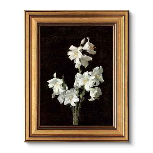 Vintage White Lily Wall Art Print