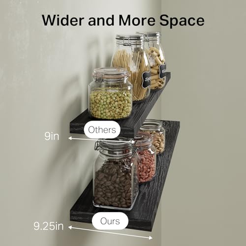 Black Floating Shelves 47.2in