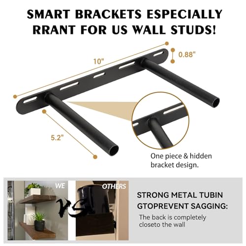 Wood Floating Shelves for Wall 18 inch Set of 2 (2 Count)