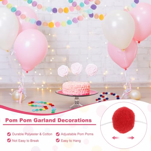 26Ft Pom Pom Garland Decorations