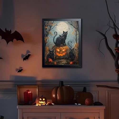 Halloween Black Cat Wall Art