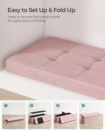 43.3 Inches Folding Storage Ottoman Bench