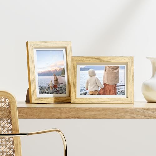 5x7 Picture Frames Set of 9 for Wall or Tabletop Display (9 Count)