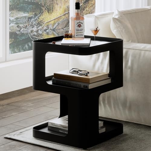 ZHBHHYZ Modern Side Table with Storage for Sofa & Couch