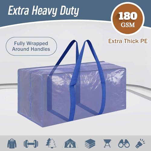 12 Pack Extra Heavy Duty Large Moving Bags with Strong Zipper (12 Count)