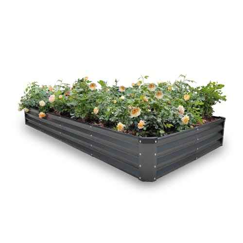 GARDMAX 8x4x1FT Galvanized Raised Garden Bed Kit