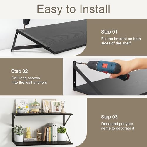 20 Inch Floating Shelves for Wall (2 Count)