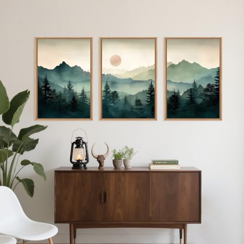 Large Boho Mountain Framed Wall Art Set (50 Count)