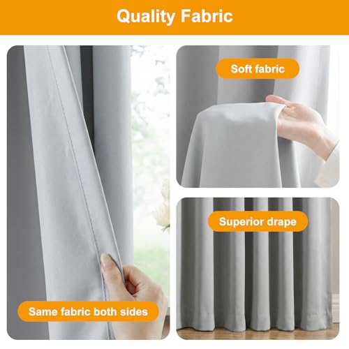 Room Divider Curtains Blackout Floor to Ceiling Curtain with Hook Wall Mount Sliding Door Curtains Ceiling Mount Extra Wide Curtain Wall Divider for Room Separation