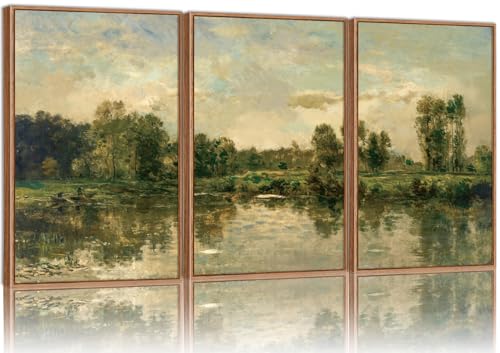 Vintage Nature Framed Canvas Wall Art Set of 3 (3 Count)