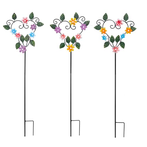 Metal Flowers Decorative Garden Stakes (3 Count)