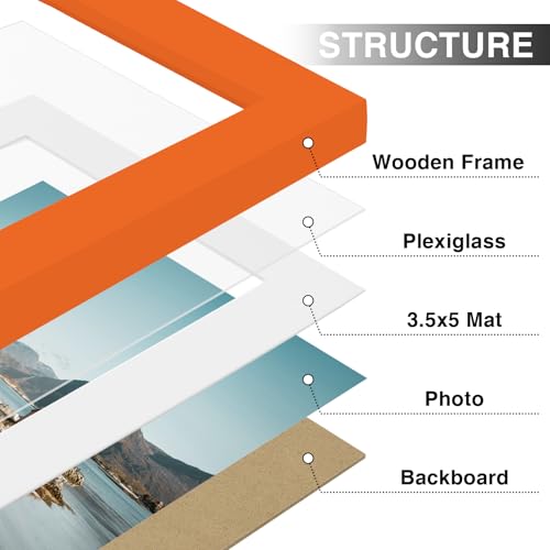 4x6 Picture Frames Set of 9 for Wall or Tabletop Display (9 Count)