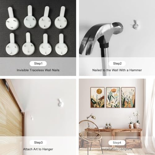 Neutral Floral Wall Art Set of 3