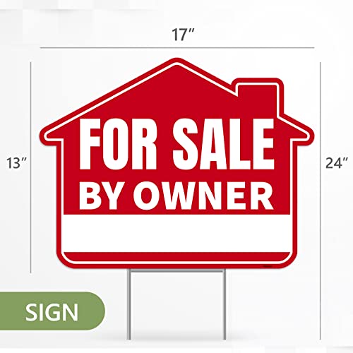 1PC For Sale By Owner Sign with Stakes