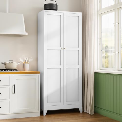 75" H Metal Storage Cabinet with 2 Doors and 4 Shelves
