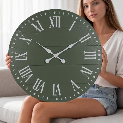 Large Wall Clock with Roman Numeral