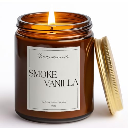Somke Vanilla Scented Candle for Home (14 Ounce)